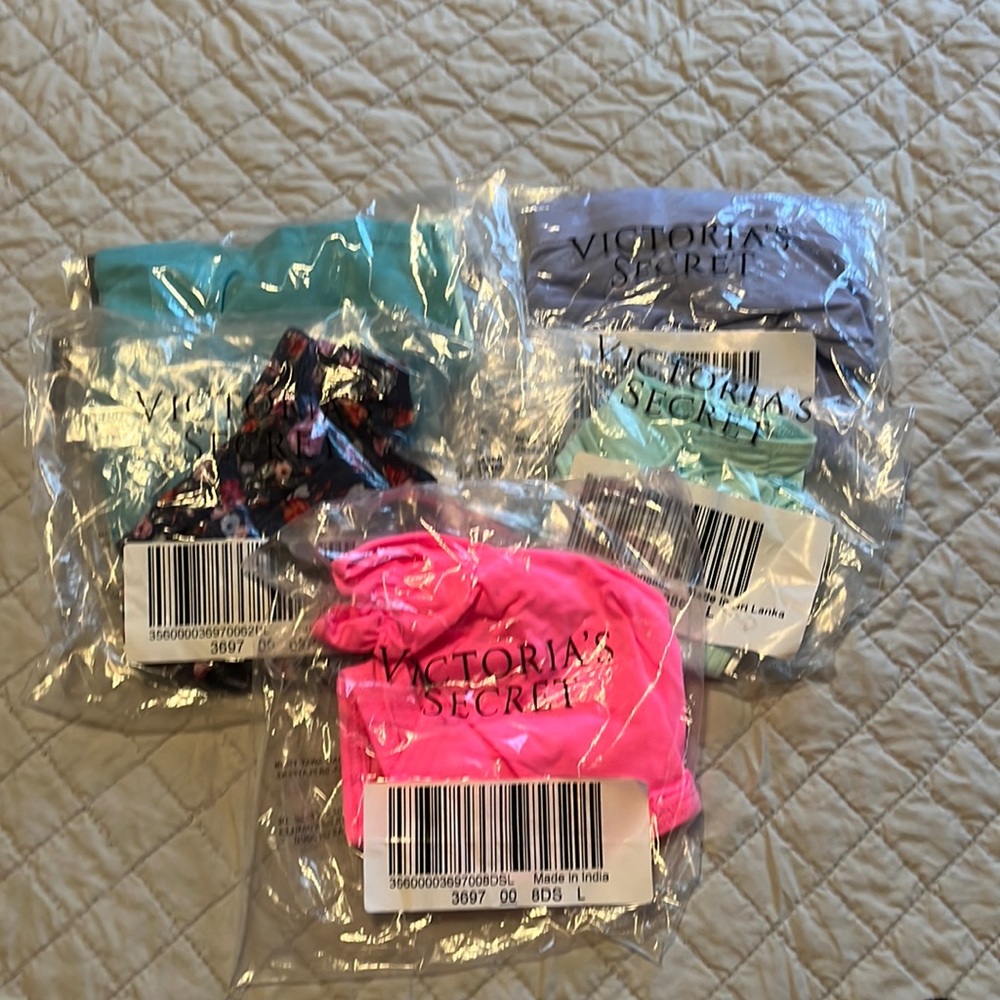 NWT Victorias secret thongs multi colors